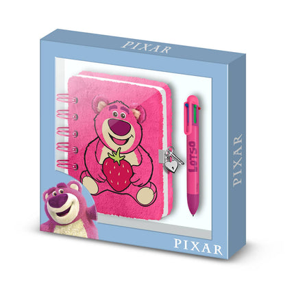 Coffret Journal + Stylo 6 Couleurs Disney « Ours Lotso Strawberry »