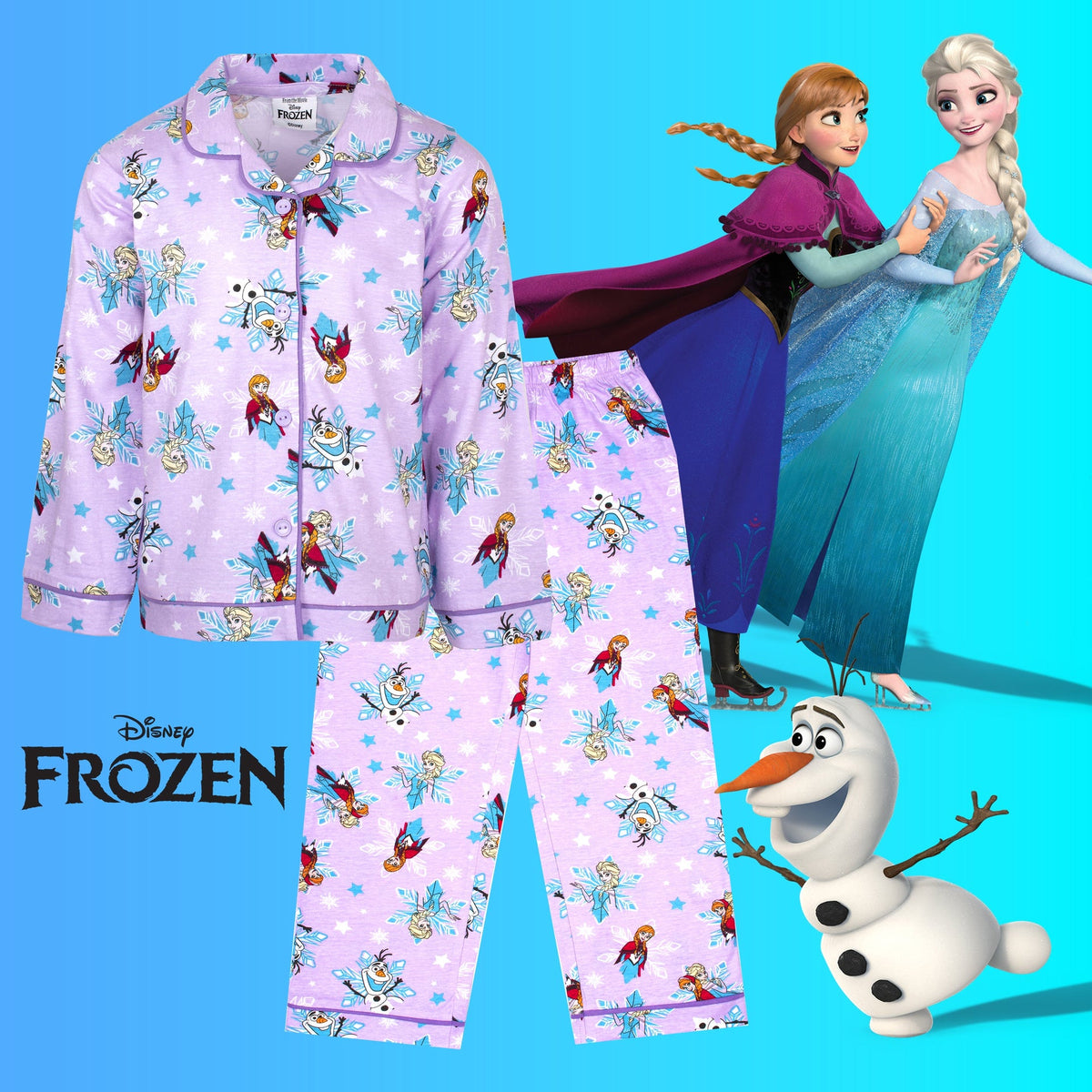 Pyjama enfant Disney Frozen à boutons – Fringoo