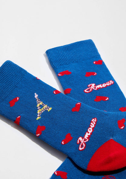 Chaussettes BeEmilyInParis Amour Bleu