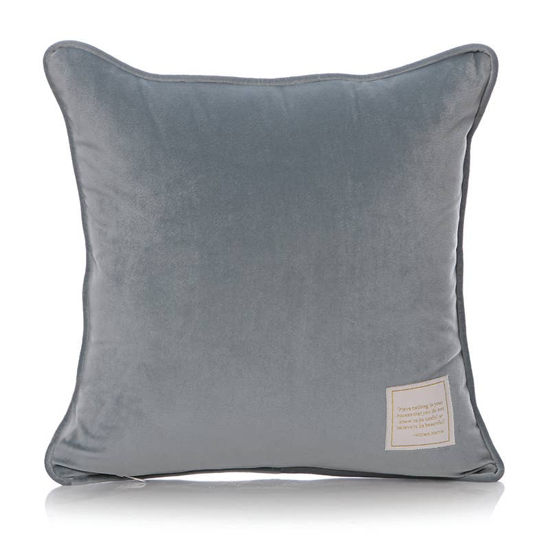 William Morris Cushion - Strawberry Thief Light Blue