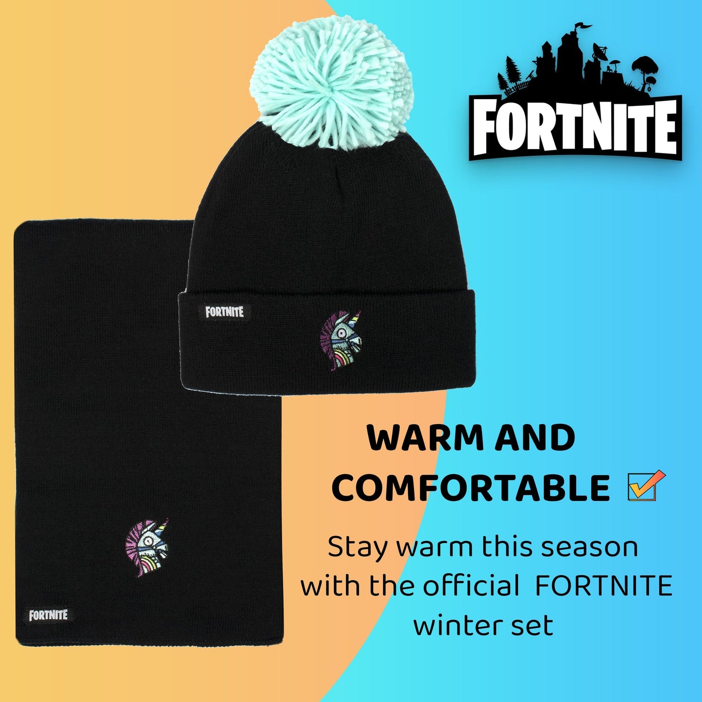 Fortnite Hat & Scarf Set- Llama