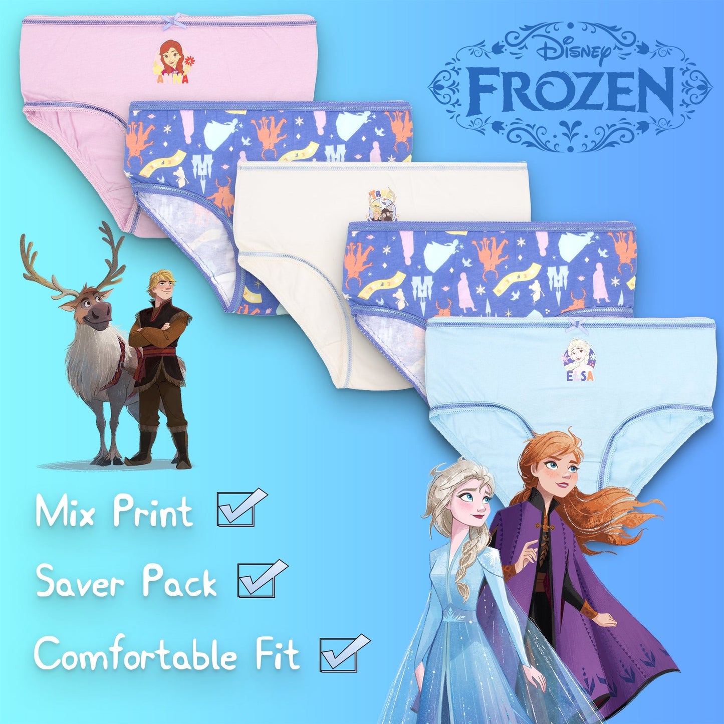 Sous-vêtement enfant – Disney Frozen