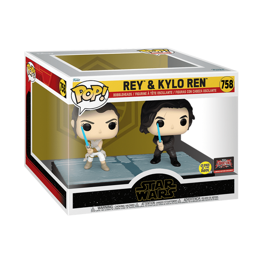 Pop! Moment Rey & Kylo Ren (Glow) #758 - vue officielle Funko 2
