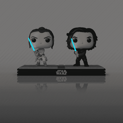 Pop! Moment Rey & Kylo Ren (Glow) #758 - effet phosphorescent officiel Funko