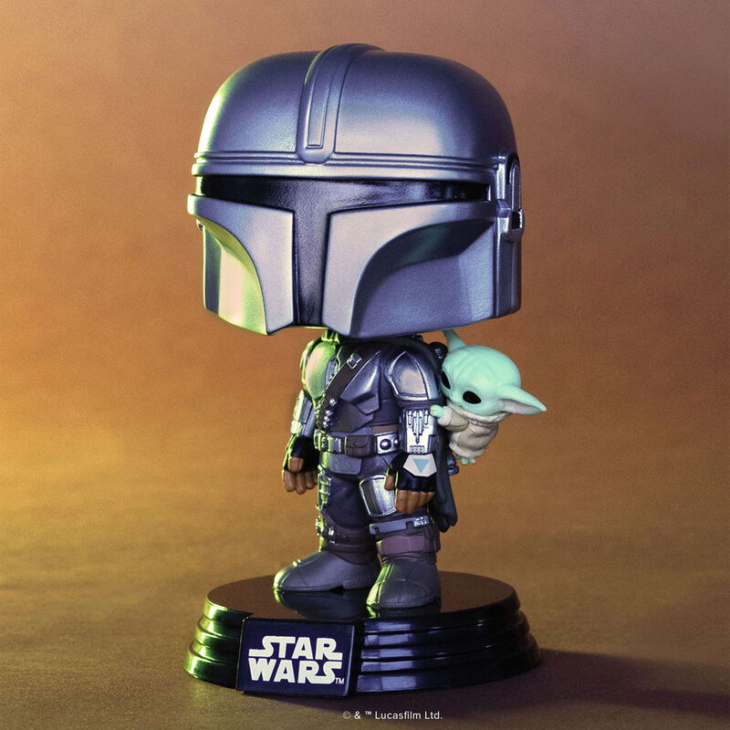 Pop! The Mandalorian with Grogu (On Back) #818 - lifestyle officiel Funko