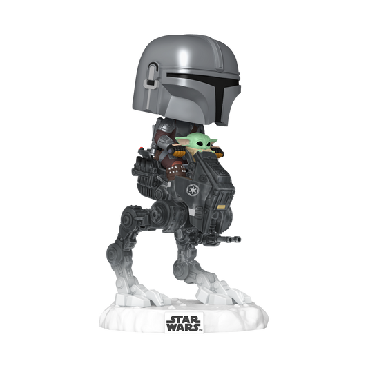 Pop! Rides Deluxe The Mandalorian with Grogu in Imperial Remnant AT-RT #837 - vue 1