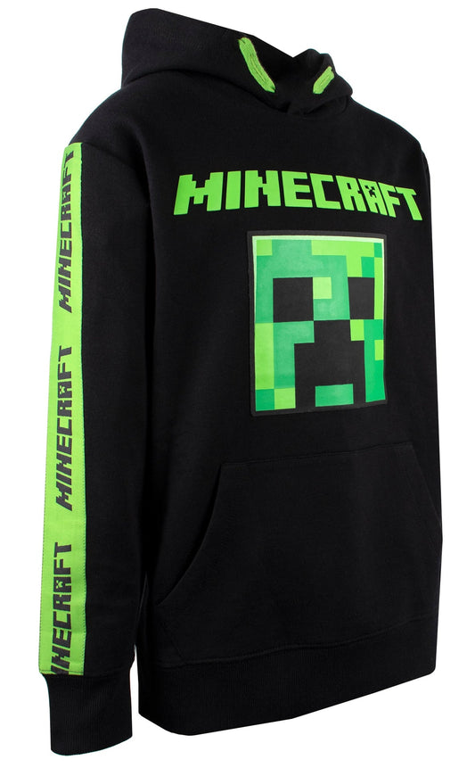Minecraft Grüner Creeper Hoodie – Schwarz
