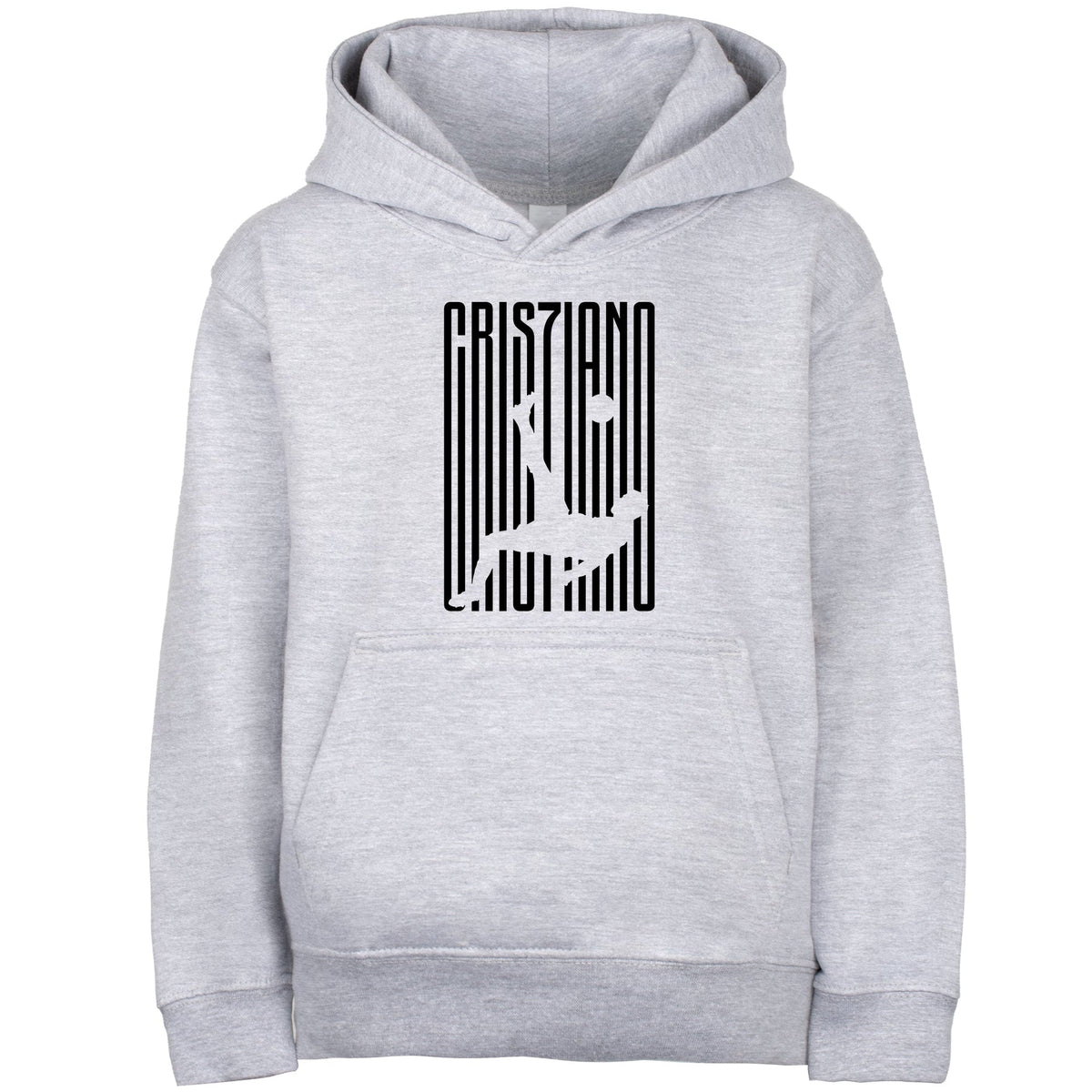 Sweat à capuche football – Fringoo gaming gris for Boys Cotton Rich Soft Hooded – Cristiano Kick gris