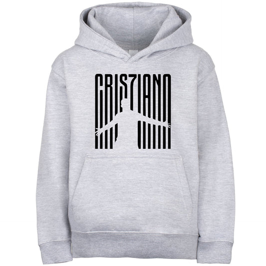 Football Hoodie – Fringoo Gaming Grey for Boys Cotton Rich Soft Hooded – Cristiano Grey