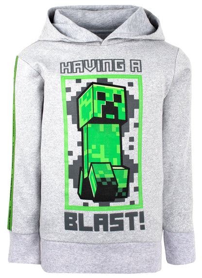 Minecraft vert Creeper Sweat à capuche – gris