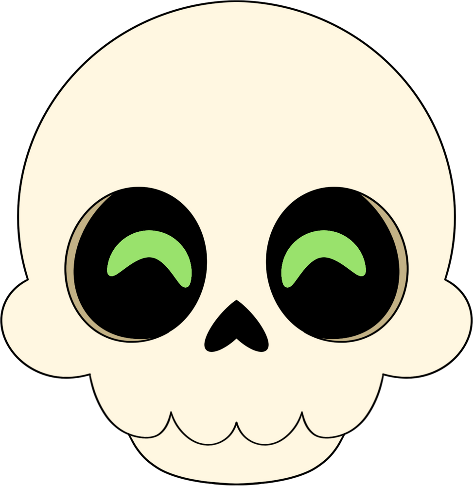 Halloween Skull Sticker (6in)
