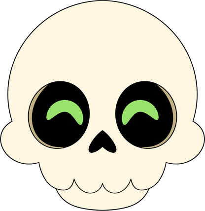 Halloween Skull Sticker (6in)