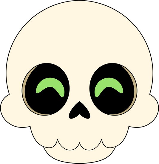 Halloween Totenkopf-Sticker (15 cm)