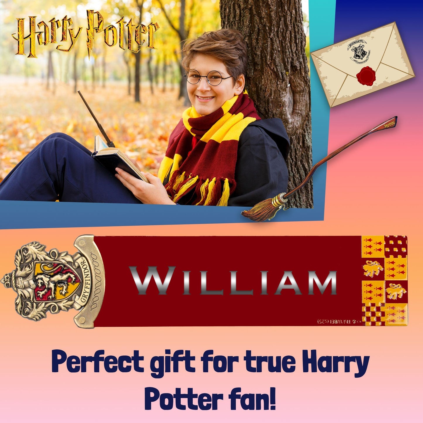 Marque-page Harry Potter – Crest Burgundy