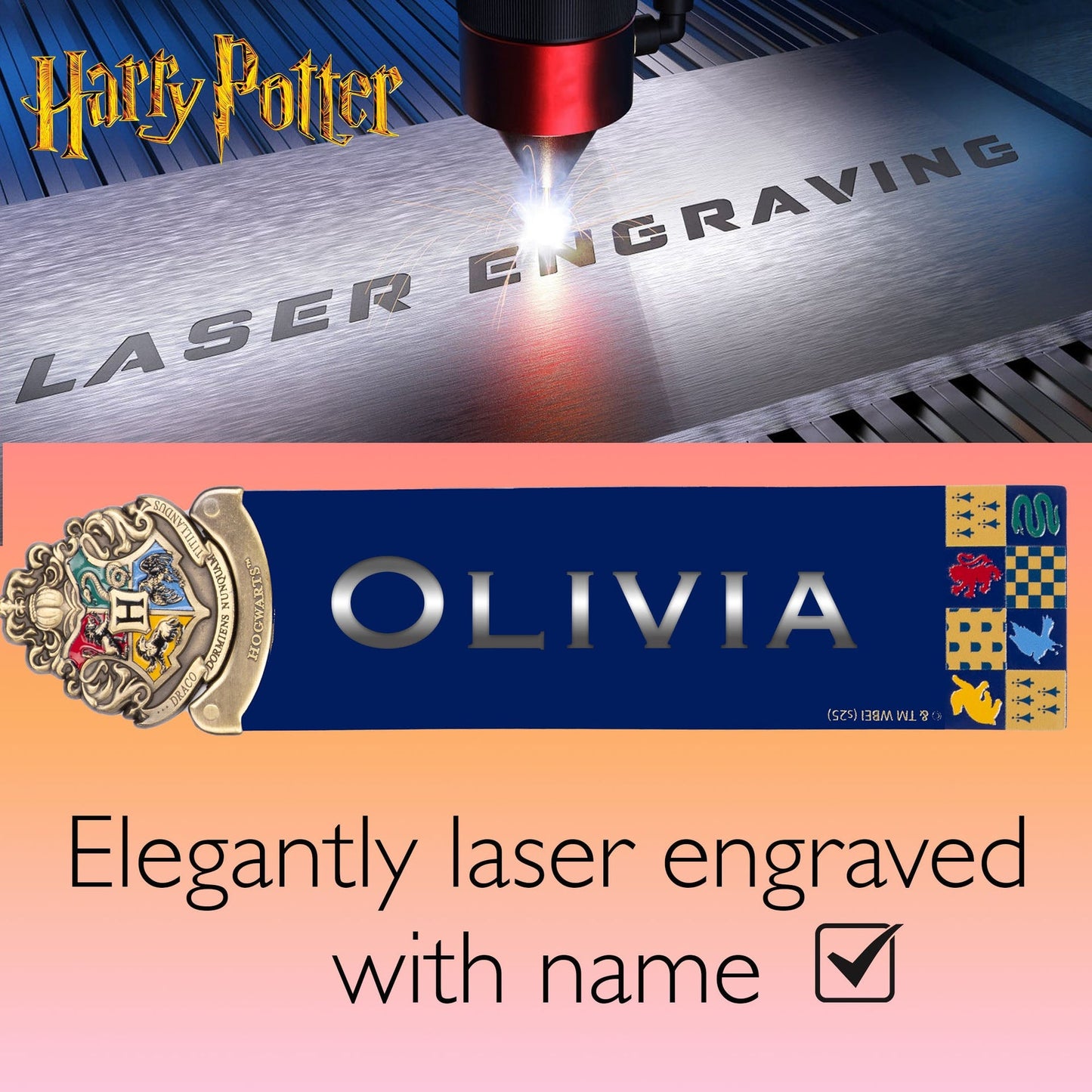 Marque-page Harry Potter – Crest Navy bleu