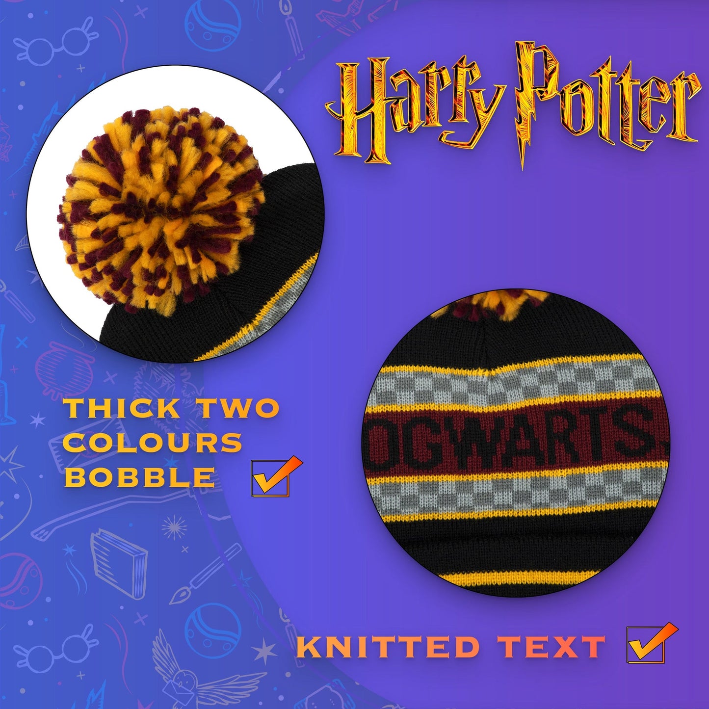 Harry Potter Winter Hat – noir