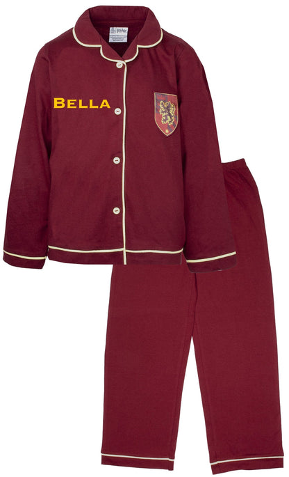 Harry Potter Pyjamas with Buttons – Burgundy
