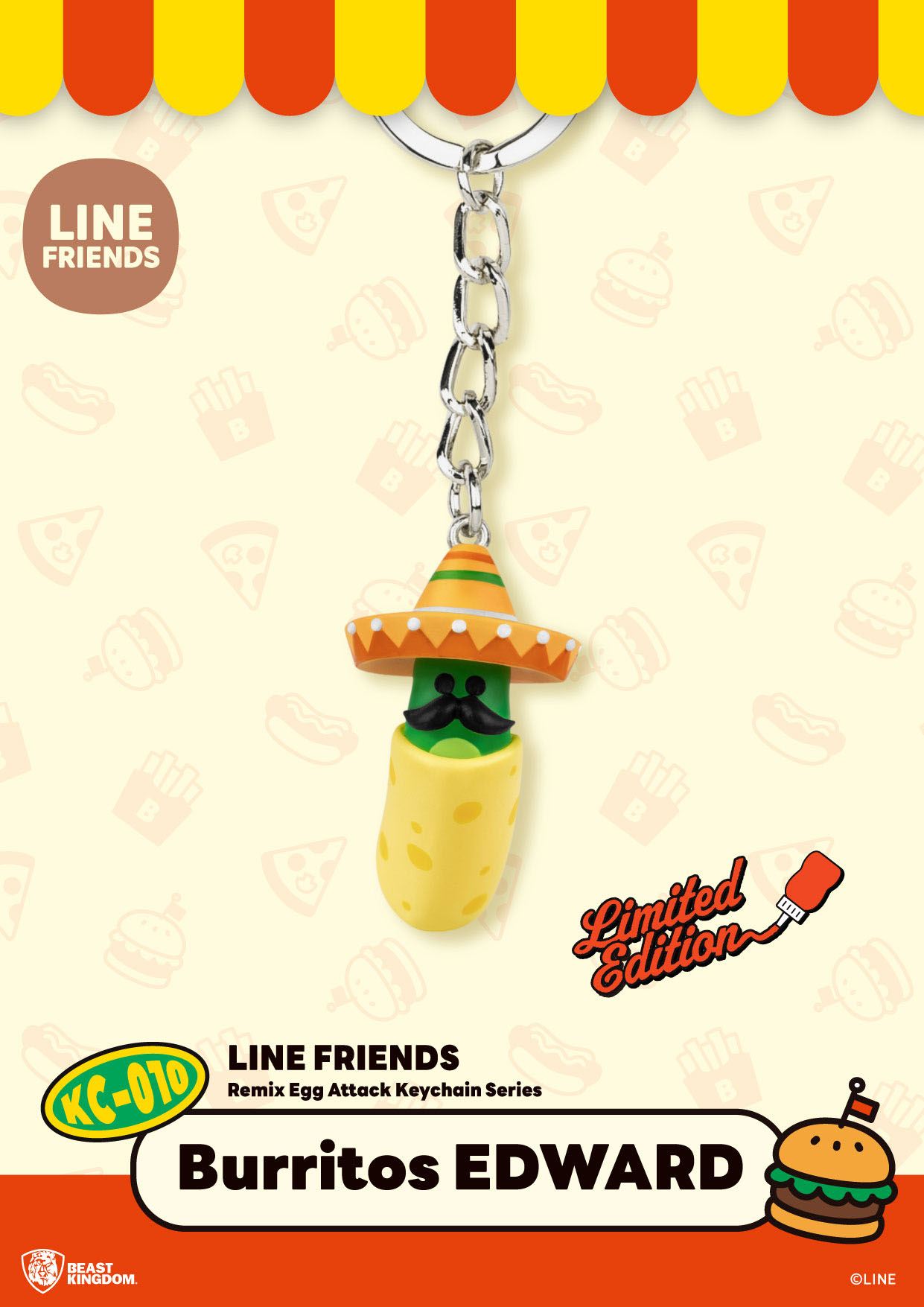 Mini EGG Attack - Line Friends keychain