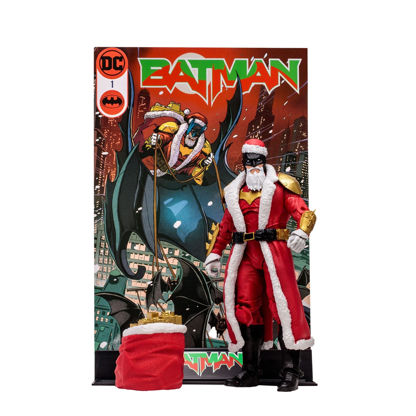 Batman Santa (Rot) Goldetikett