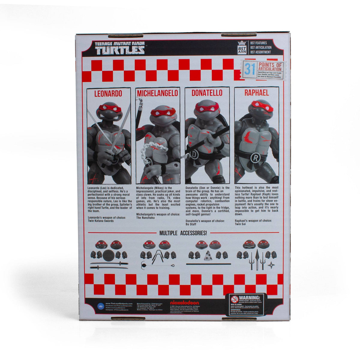 Coffret BST AXN Tortues Ninja Battle Damage - 4 Figurines 13 cm