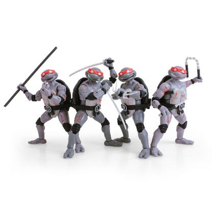 Coffret BST AXN Tortues Ninja Battle Damage - 4 Figurines 13 cm
