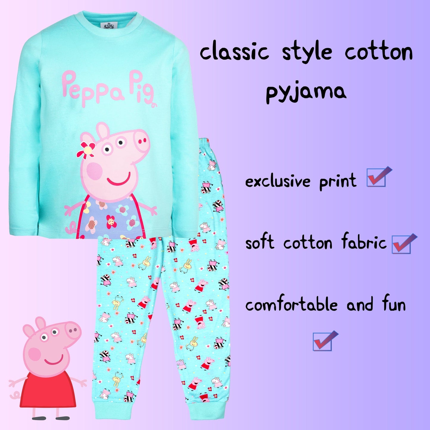Pyjama – Peppa Pig – Turquoise
