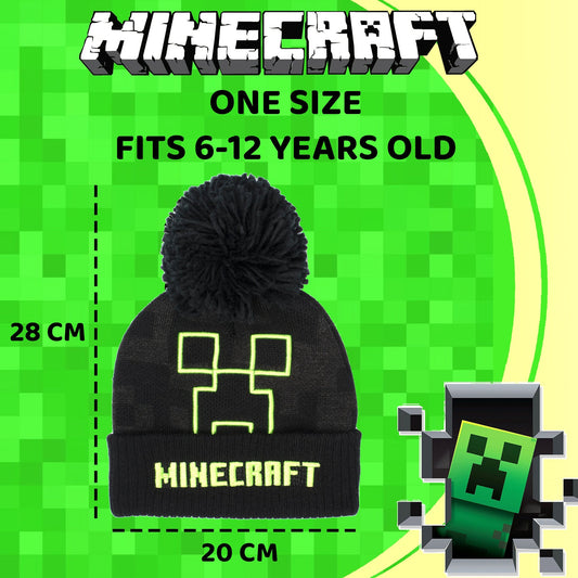 Hat and Gloves Set – Minecraft Set – Grey Creeper