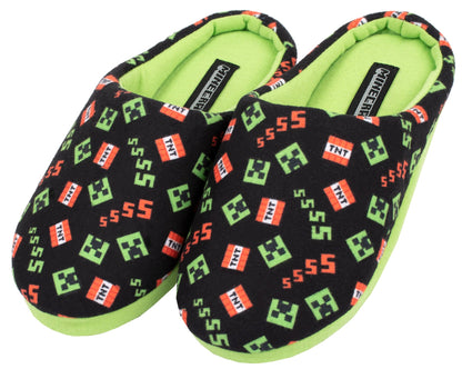 Minecraft Chaussons – noir Pattern