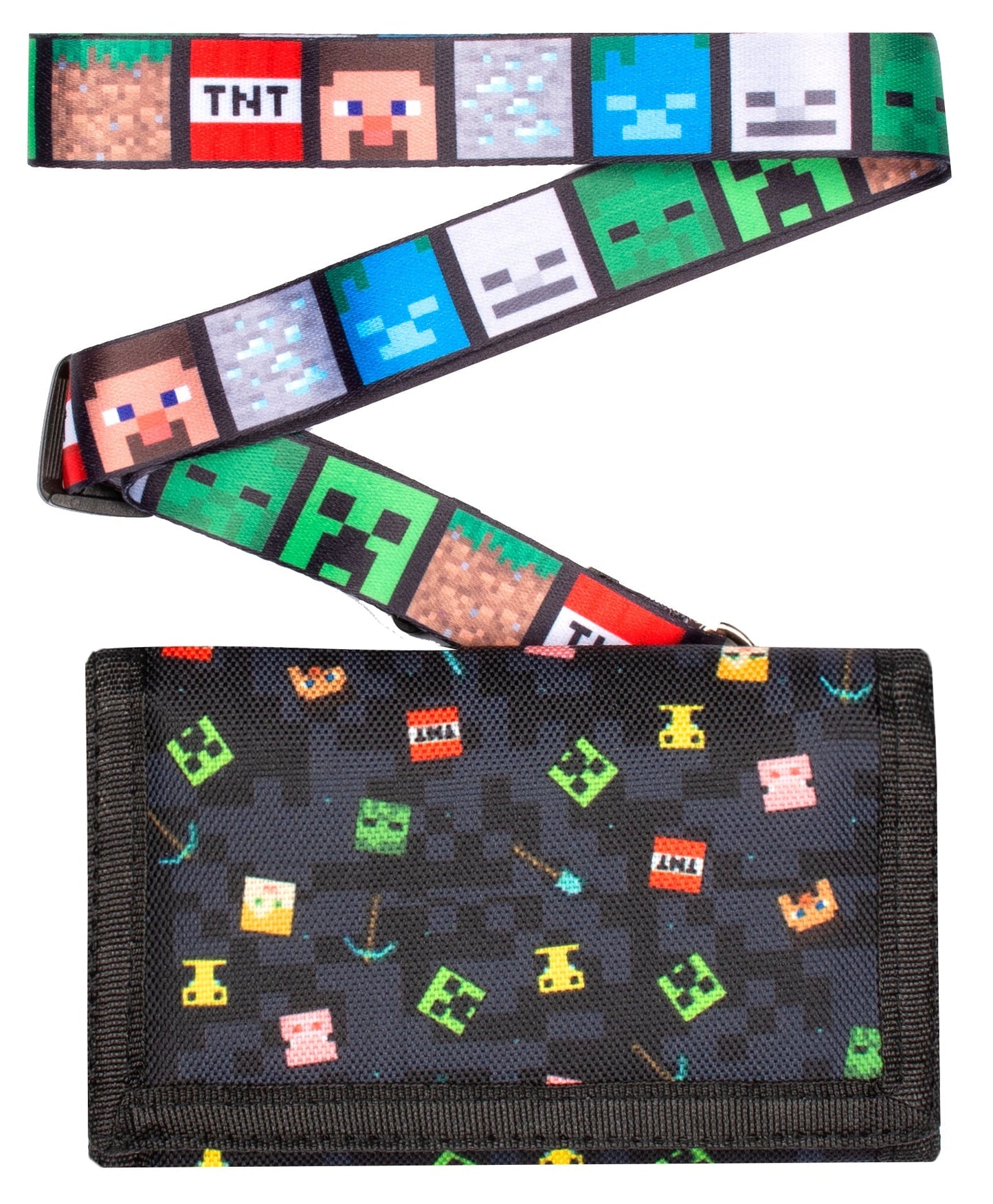 Minecraft enfant Portefeuille – noir Pattern