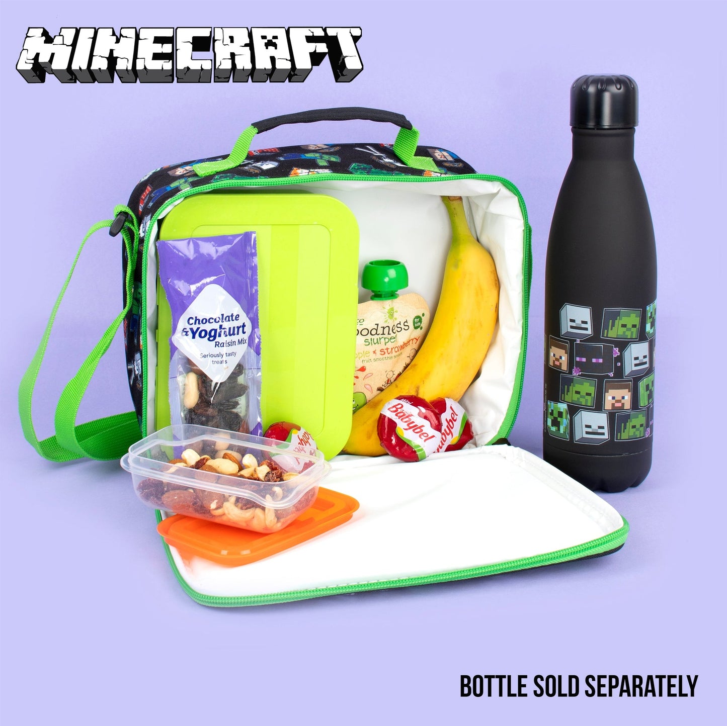 Minecraft acier inoxydable Gourde 550 ml – noir