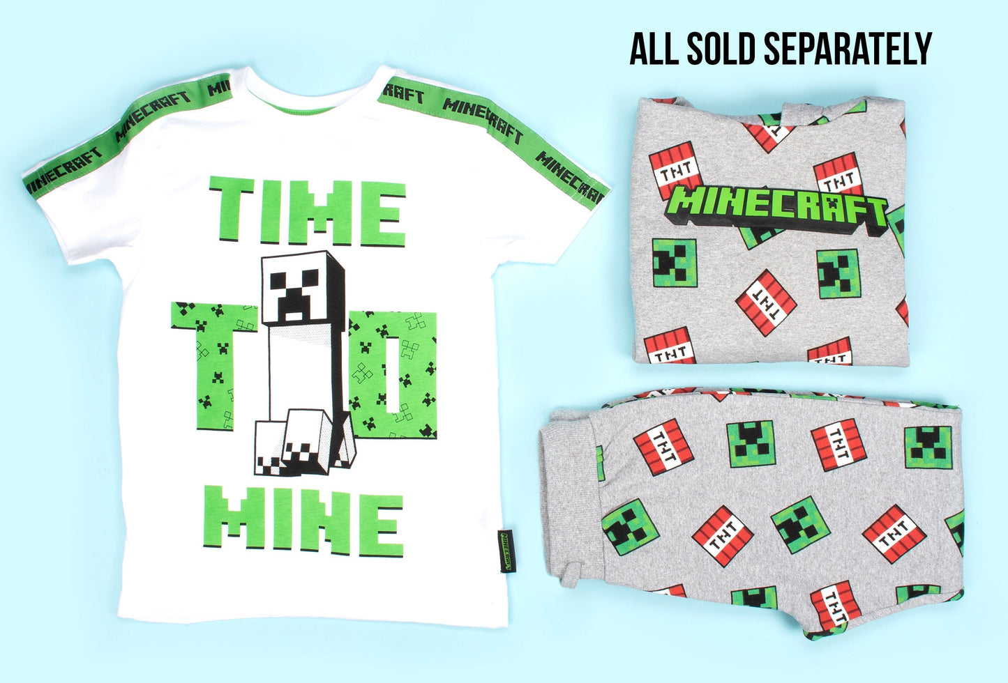 Minecraft 'Time to Mine' T Shirt – blanc