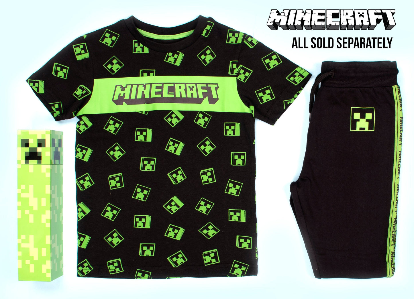 Minecraft Creeper T Shirt – noir