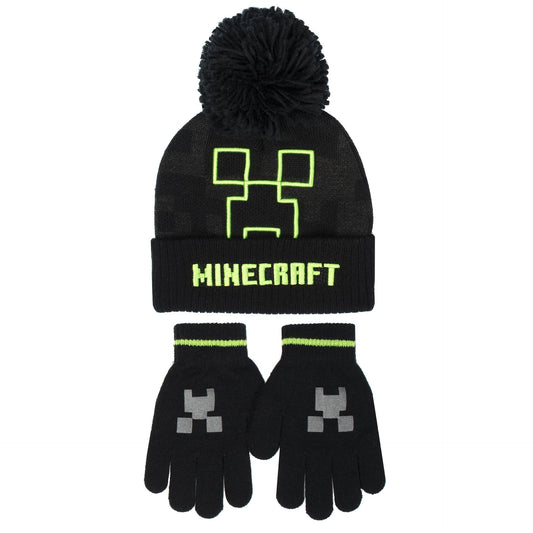 Hat and Gloves Set – Minecraft Set – Grey Creeper