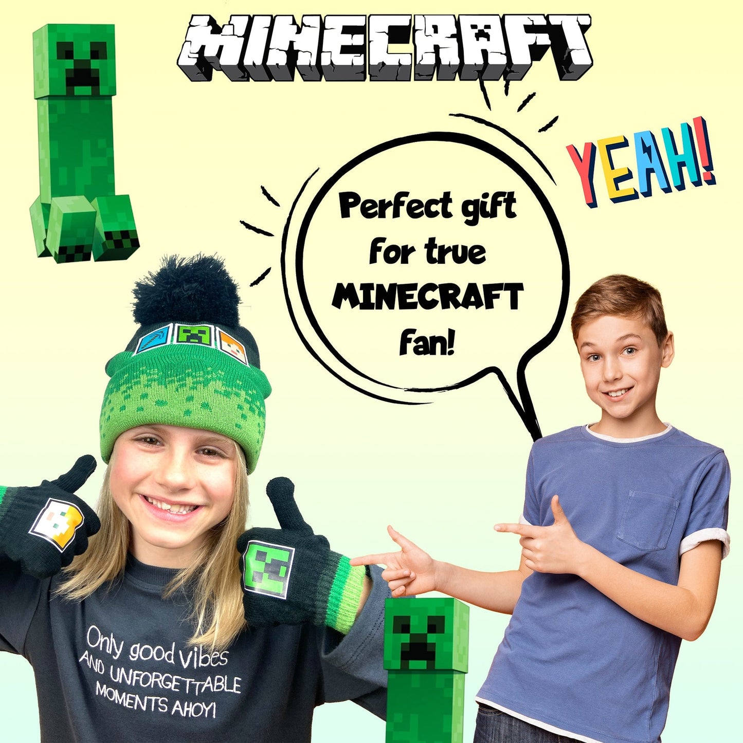 Ensemble bonnet et gants – Minecraft – Children's Set