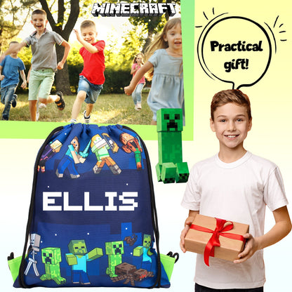 Sac à cordon – Official Minecraft Minecraft bleu | PE Bag | Fringoo