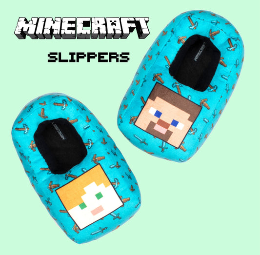 Kids' Slippers – Minecraft 3D – Alex and Steve