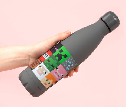 Minecraft acier inoxydable Gourde 550 ml – gris