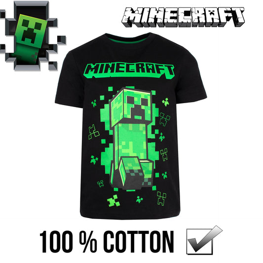 T-shirt Minecraft – Creeper T-shirt – noir