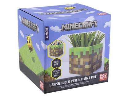 Pot à plantes et à stylos Minecraft - Bloc d'herbe