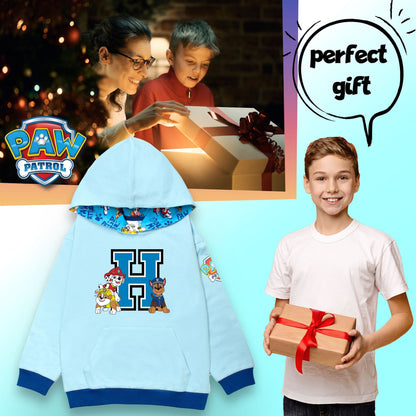 Sweat à capuche – Paw Patrol Initial for Boys-bleu