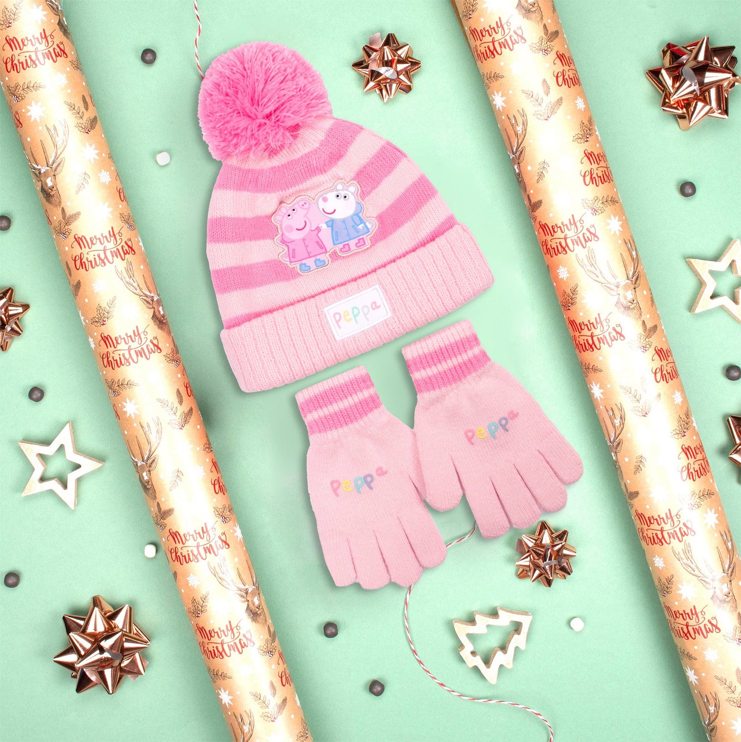 Ensemble bonnet et gants – Peppa Pig Children's Winter Set