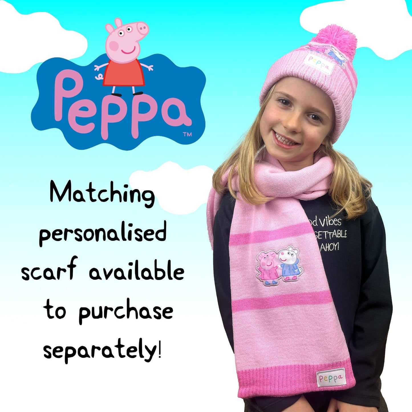 Ensemble bonnet et gants – Peppa Pig Children's Winter Set