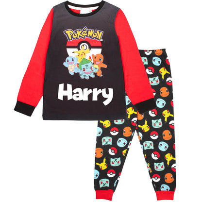 Pyjama – Pokemon – Long Sleeve – 100% Cotton, Soft & Warm Winter PJs