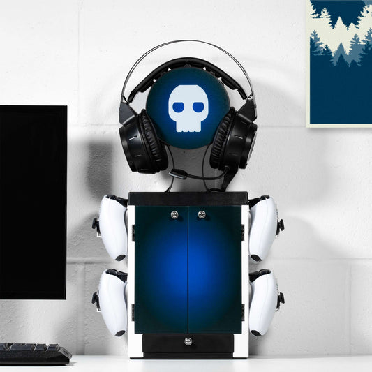 Casier Gaming Inspiration PS5 - Bleu et Blanc