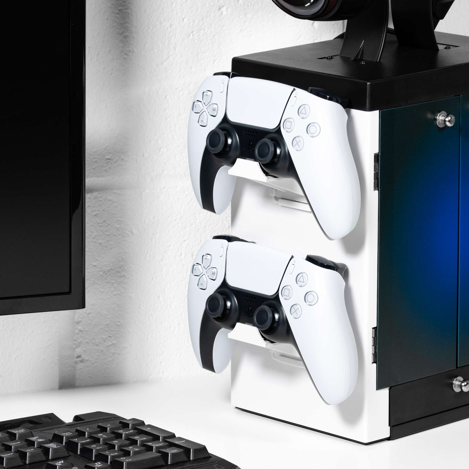 Casier Gaming Inspiration PS5 - Bleu et Blanc