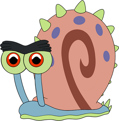 Prehistoric Gary Snail Sticker (6in)