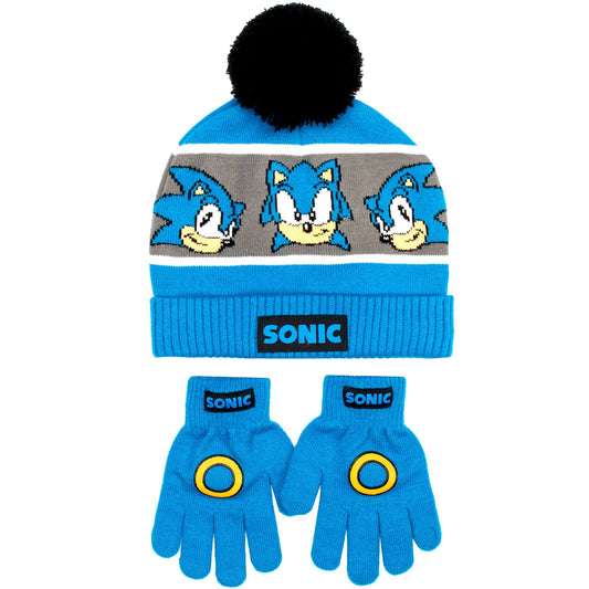 Sonic THE HEDGEHOG Winter Set for Boys – Beanie and Gloves