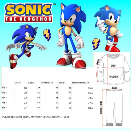 Pyjama – Sonic The Hedgehog for boys Long Sleeve 100% Cotton