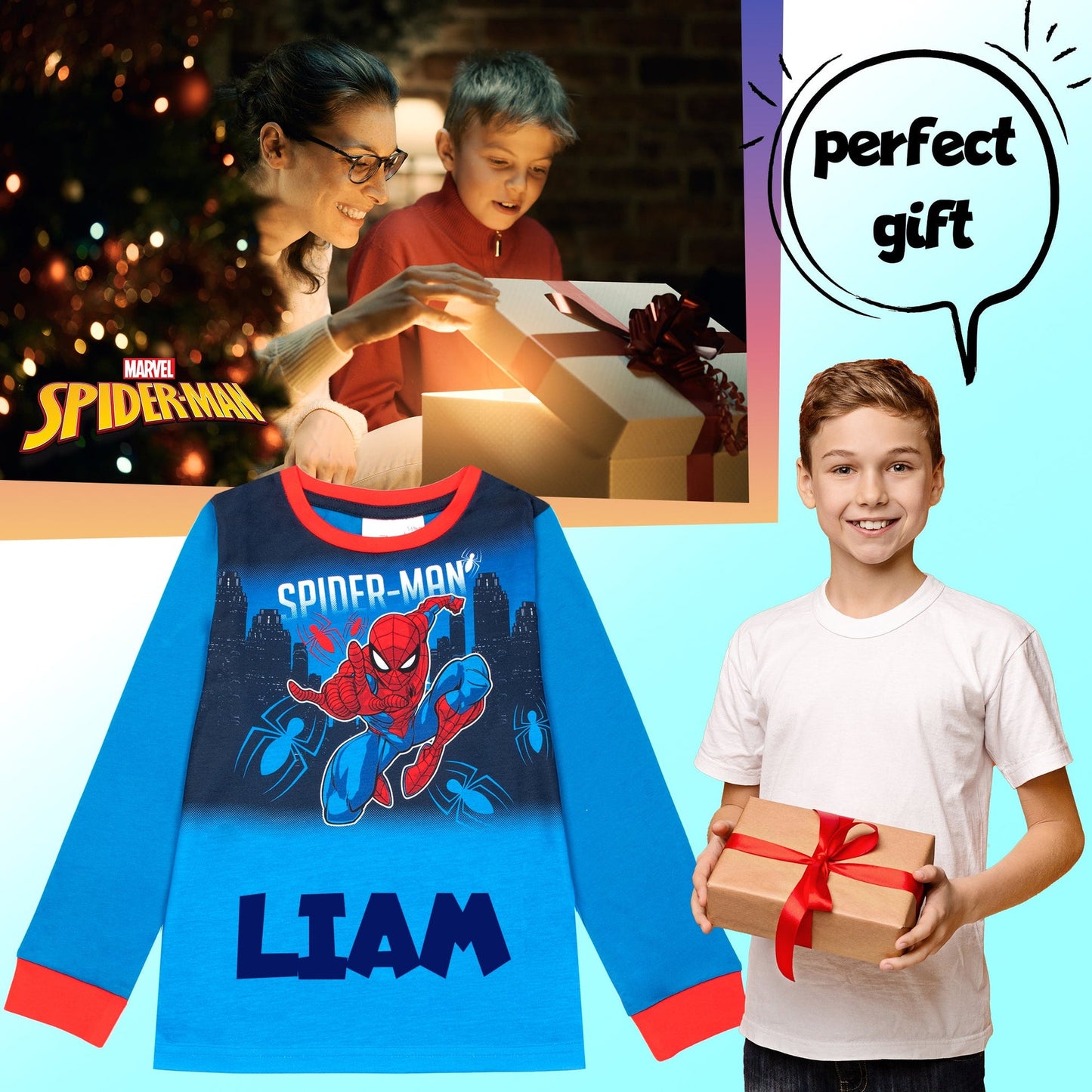 Marvel Spider-Man Christmas Pyjama-bleu