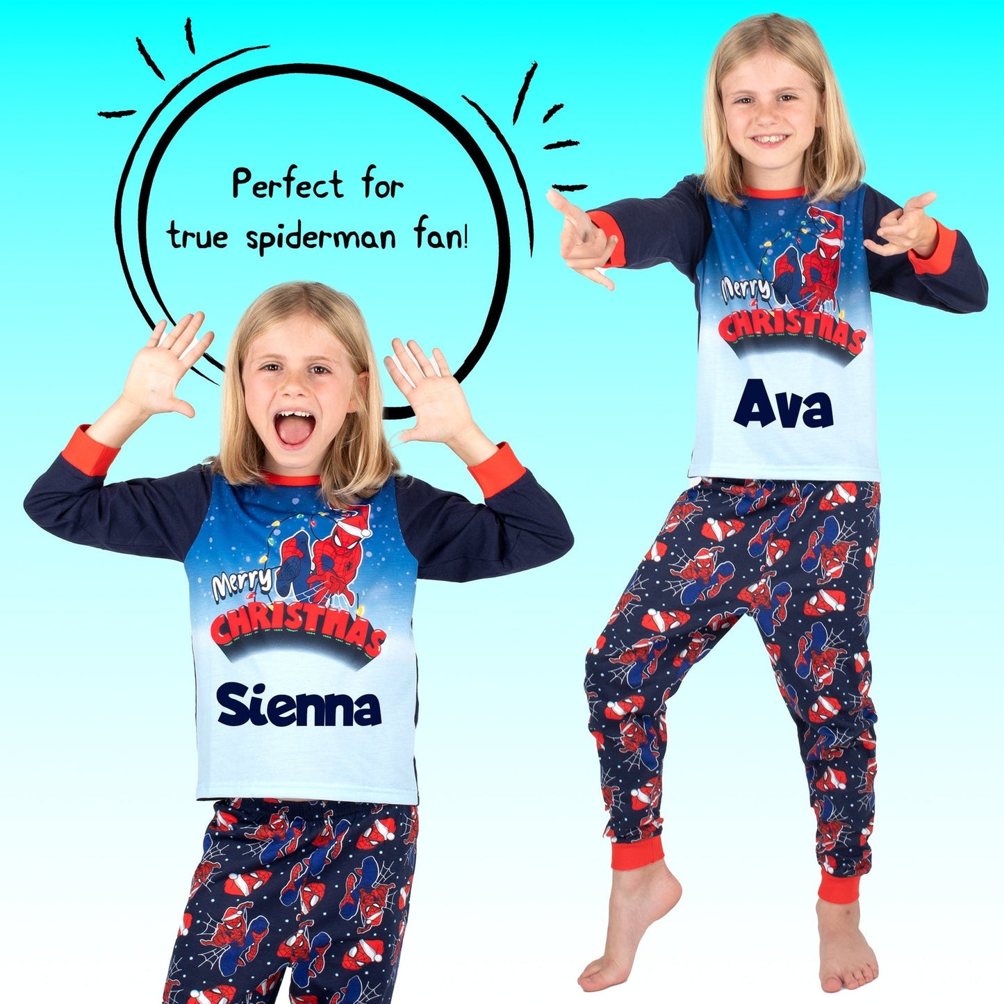 Marvel Spider-Man Christmas Pyjama- Dark bleu
